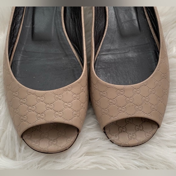 1992.GUCCI logo leather flats - Picture 4 of 11
